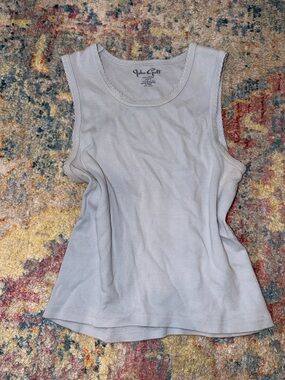 Brandy Melville Light Gray Ribbed Tank